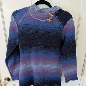 Prana Multicolor Cowl Neck Sweater